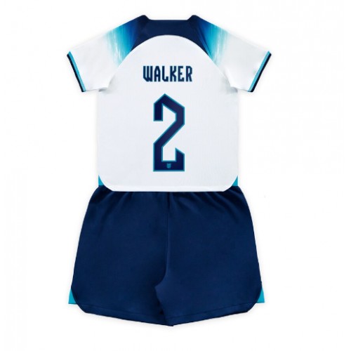 Dětský Fotbalový dres Anglie Kyle Walker #2 MS 2022 Domácí Krátký Rukáv (+ trenýrky)
